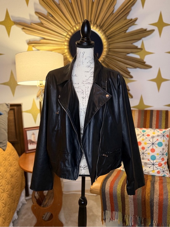 PrettyLittleThing Jackets & Blazers - PrettyLittleThing Black Faux Leather Biker Jacket